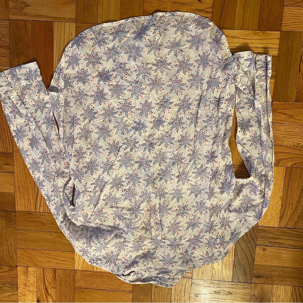 Roller Rabbit Collared Tunic Button Down Top Euc … - image 6